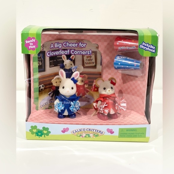 2008 Calico Critters A Big Cheer for Cloverleaf Corners Set Very Rare - Picture 1 of 7